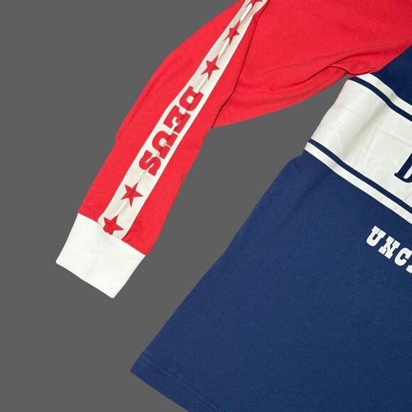 Deus Ex Machina Box Fit Round Up Long Sleeve Tee Red Blue Size XL NWT - Picture 2 of 9